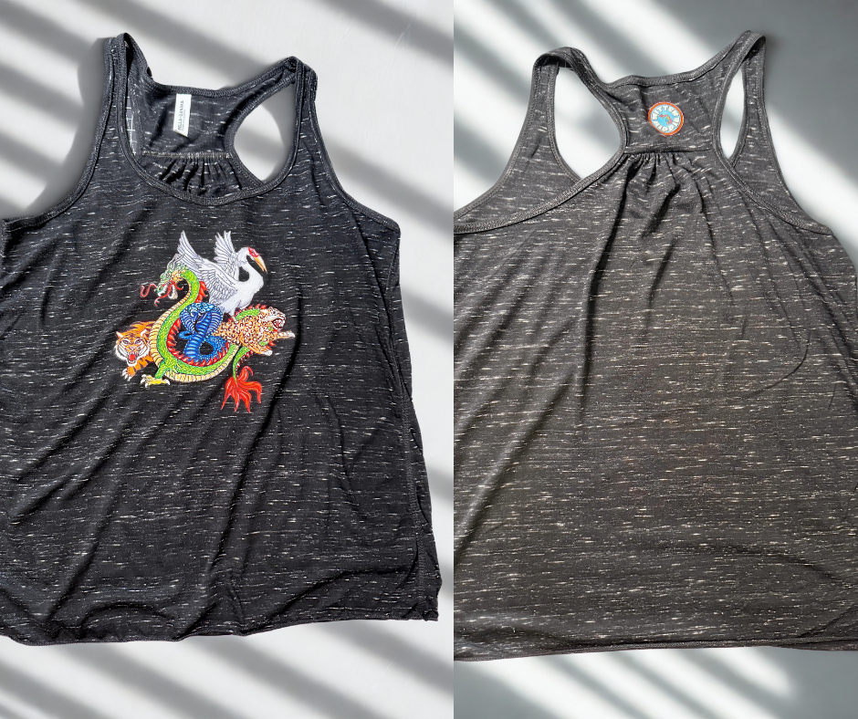 Kung Fu Animal Racerback Tank – Women’s Martial Arts Workout Shirt | Mitten Hippie