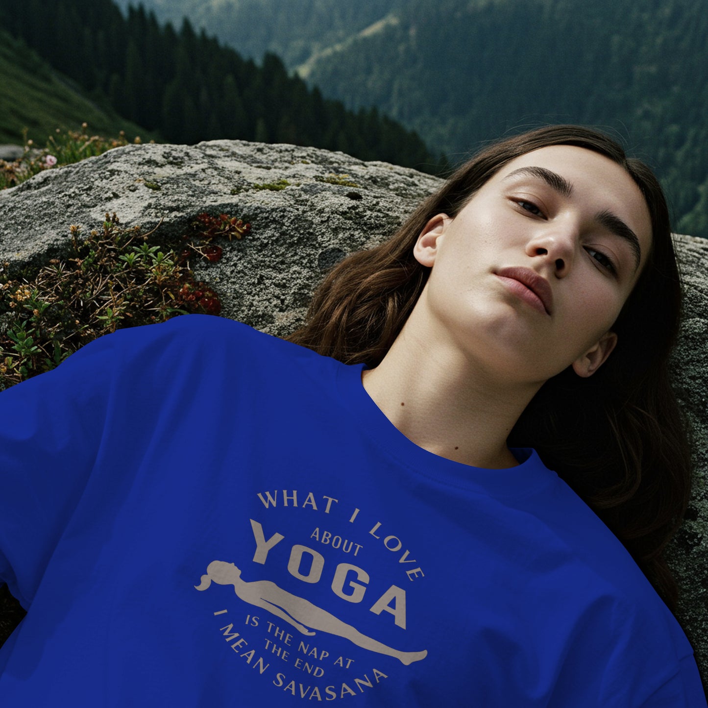 What I Love About Yoga Glitter T-Shirt – Funny Savasana Unisex Tee