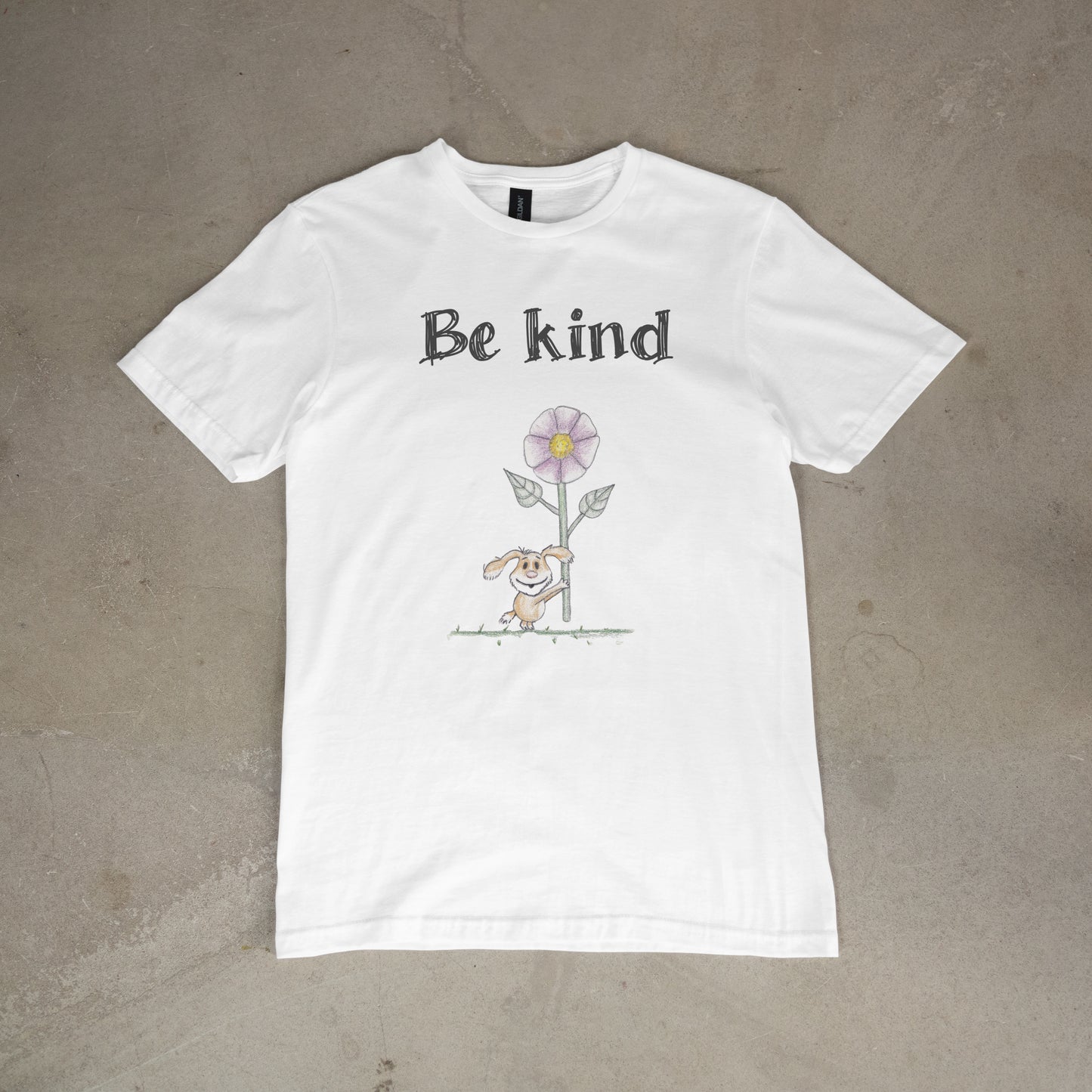 Be Kind Cute Puppy T-Shirt – Hand-Drawn Dog Lover Tee | Mitten Hippie