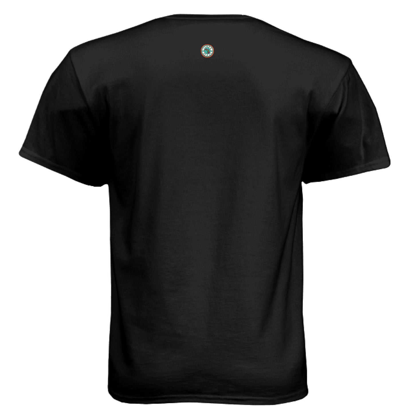 Black - BACK of Cool Beans t-shirt with Mitten Hippie Apparel logo