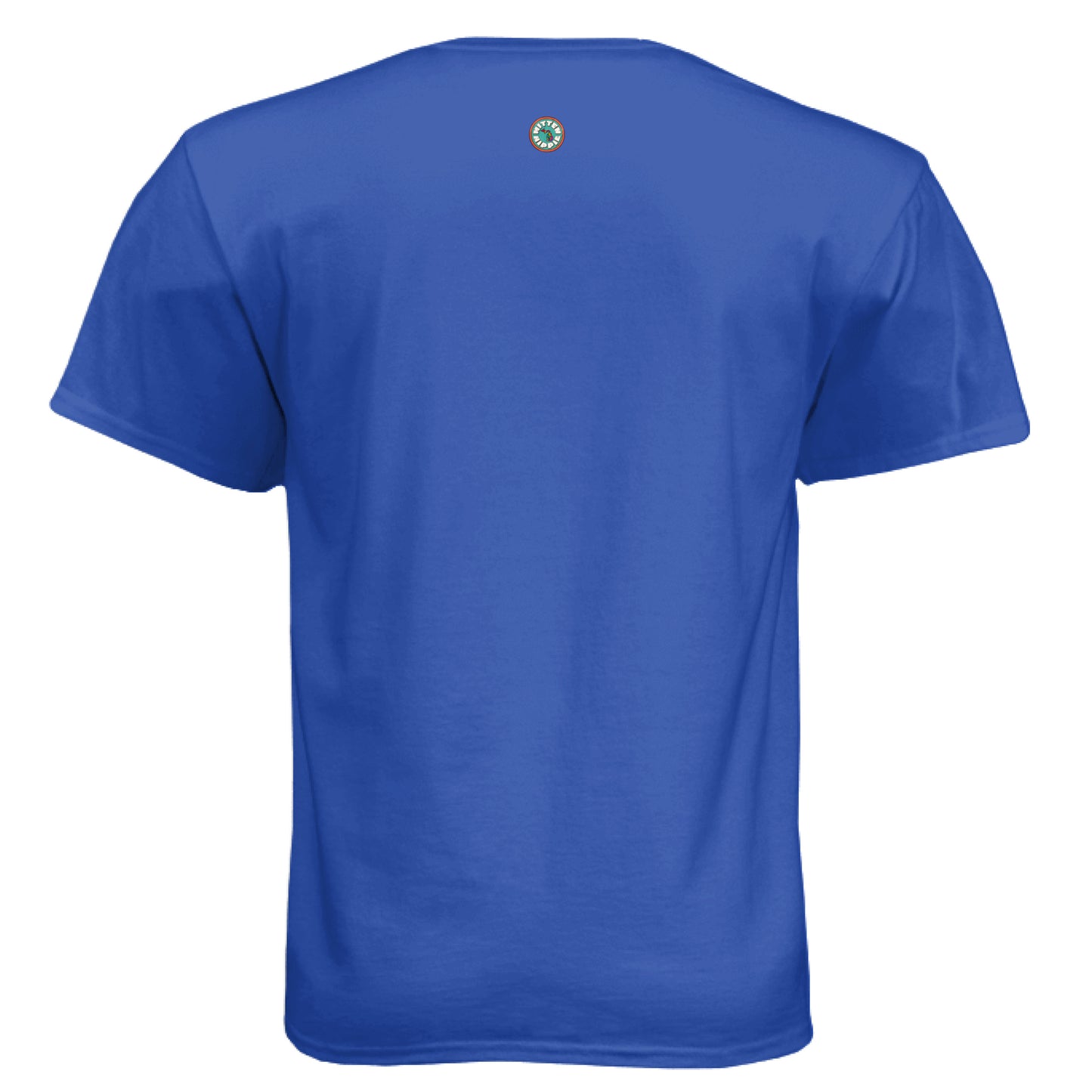 Royal - BACK of Cool Beans t-shirt with Mitten Hippie Apparel logo