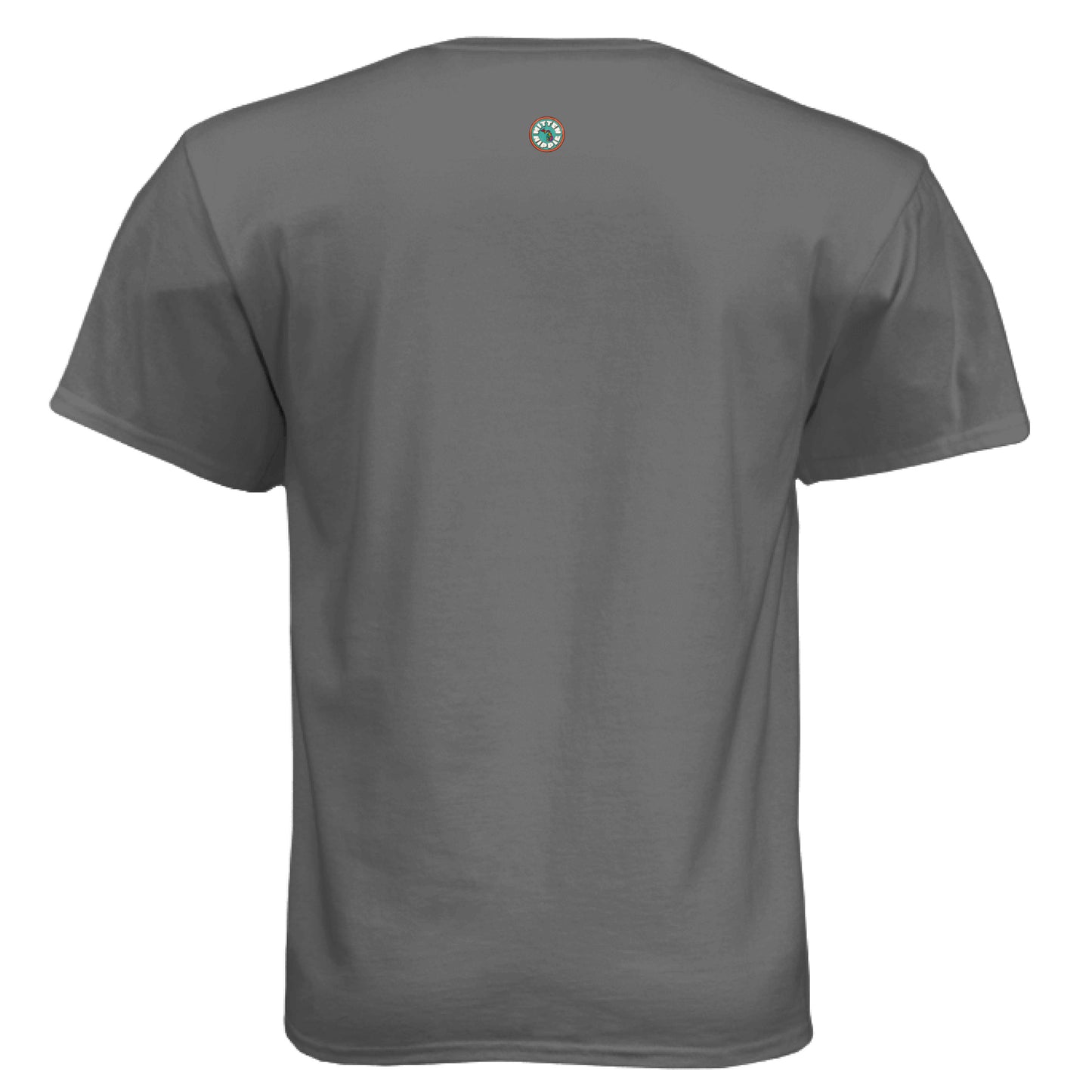 Charcoal - BACK of Cool Beans t-shirt with Mitten Hippie Apparel logo