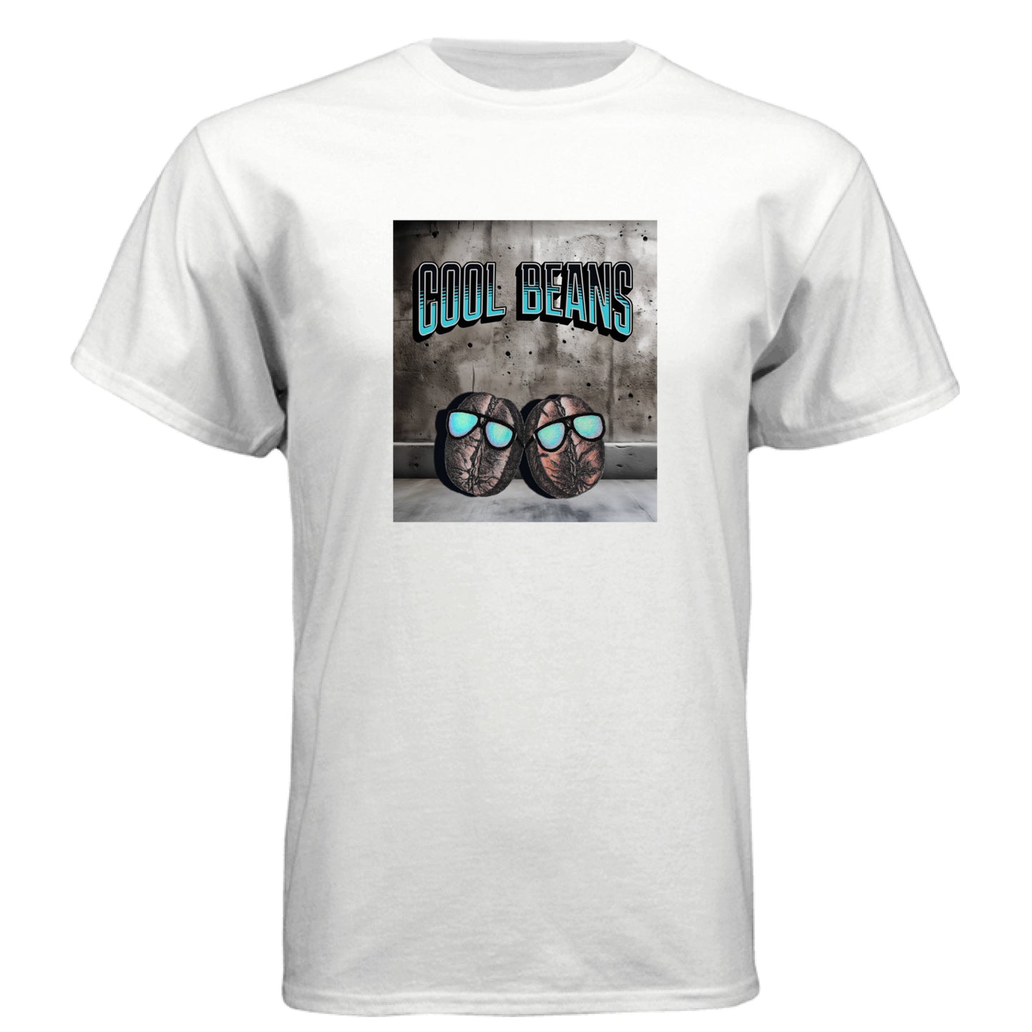 White - FRONT Cool Beans T-shirt