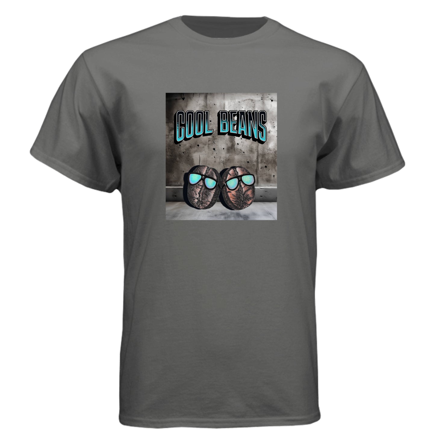 Charcoal - FRONT Cool Beans T-shirt