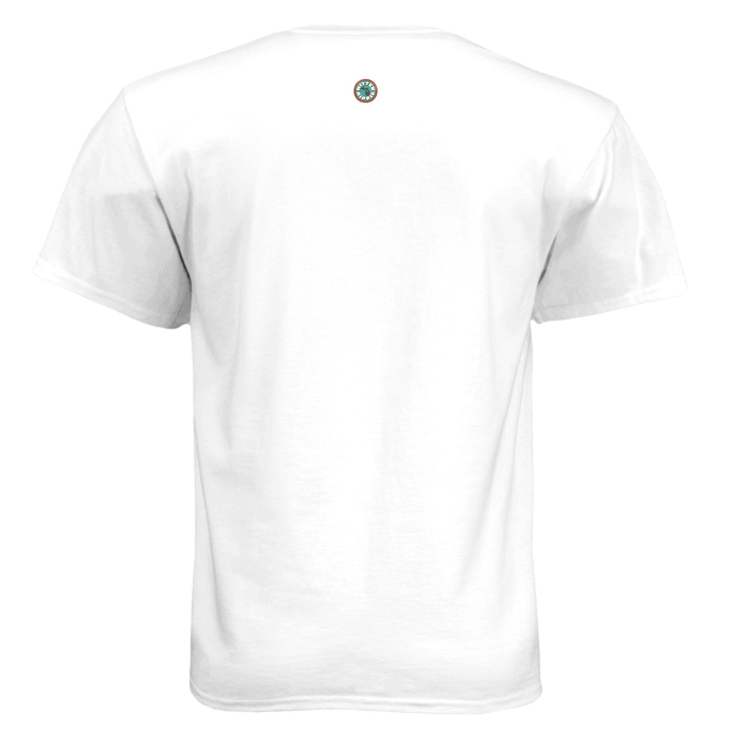 White - BACK with Mitten Hippie logo