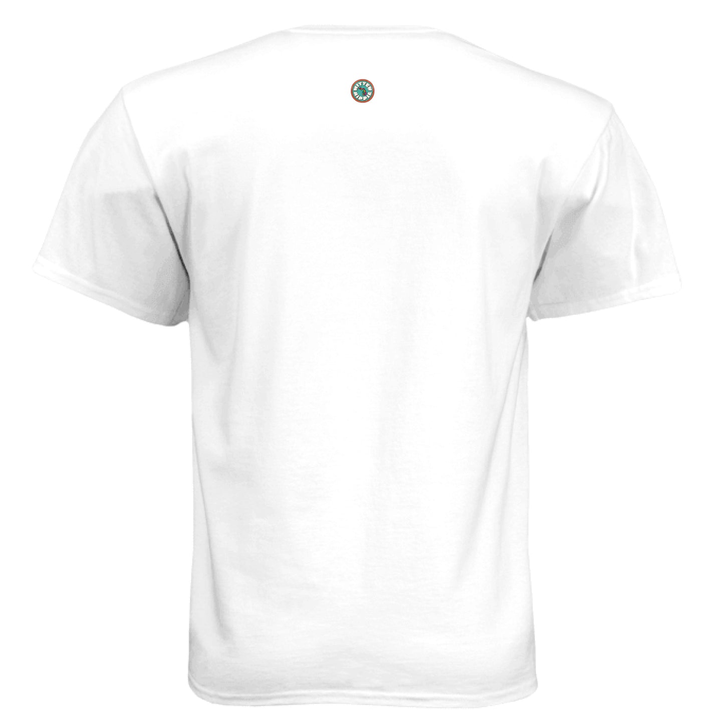 White - BACK “Meowdy” cat cowboy t-shirt with Mitten Hippie logo
