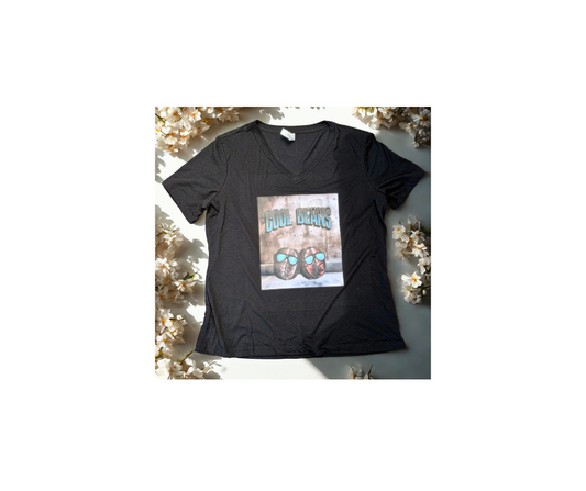 Cool Beans Women’s V-Neck Graphic Tee – Funny Hippie T-Shirt | Mitten Hippie