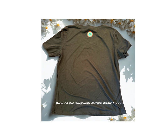 Cool Beans Women’s V-Neck Graphic Tee – Funny Hippie T-Shirt | Mitten Hippie