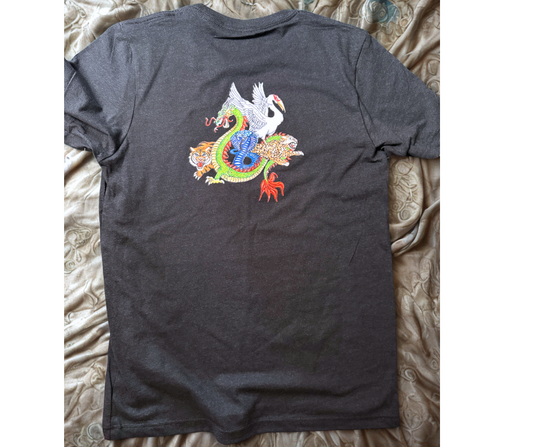 5 Animals of Kung Fu T-Shirt – Unisex Martial Arts Graphic Tee | Mitten Hippie