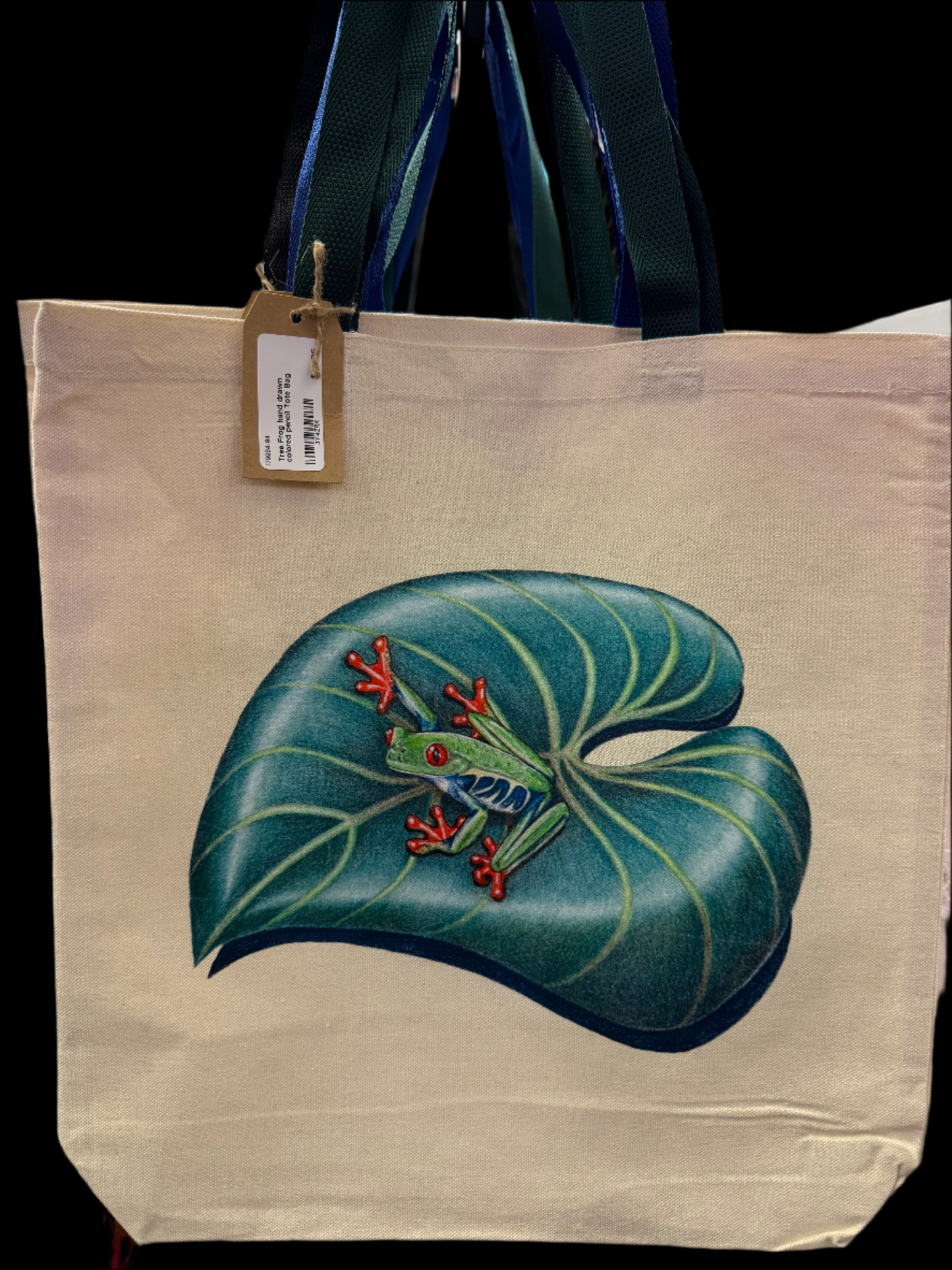 Tree Frog Tote Bag – Nature-Inspired Canvas Bag | Mitten Hippie