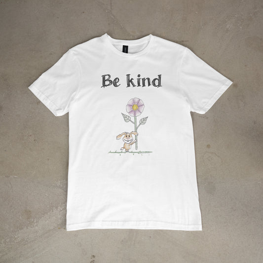 Be Kind Cute Puppy T-Shirt – Hand-Drawn Dog Lover Tee | Mitten Hippie